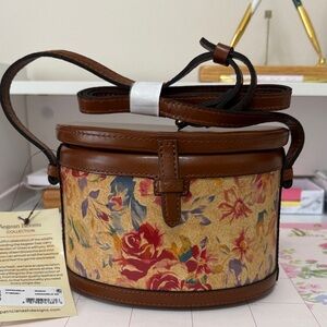 Patricia Nash Tan Floral Crossbody Bag
